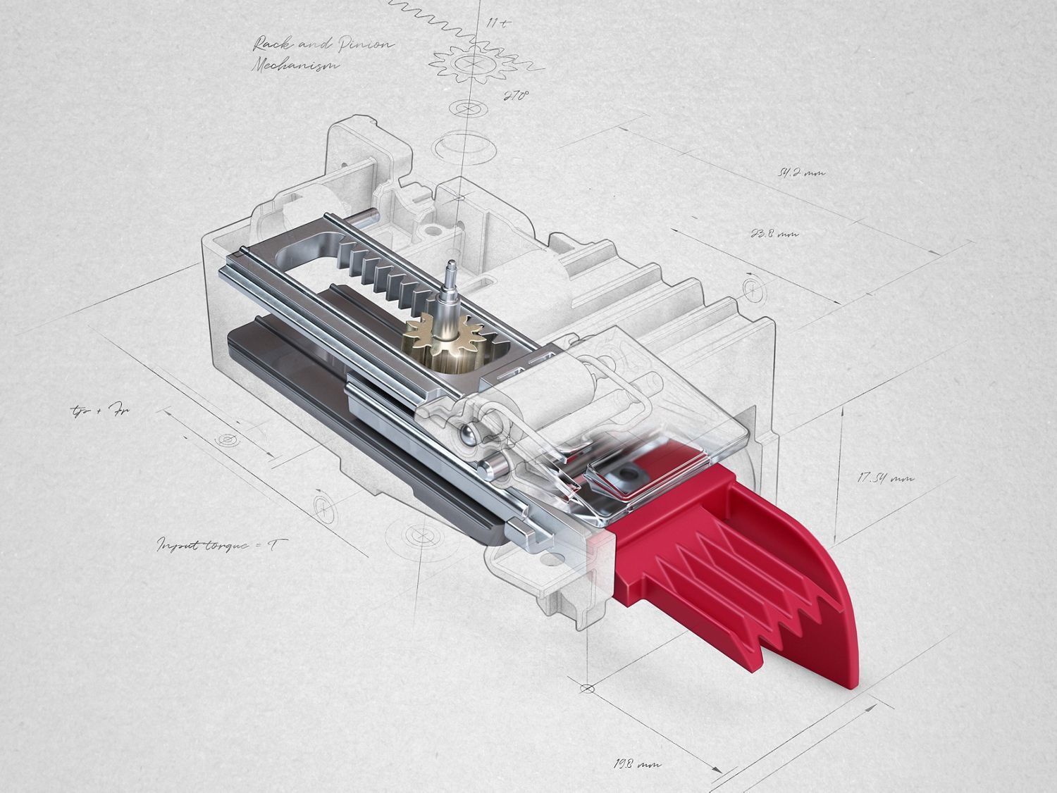 Dyson robot vacuum edge-cleaner engineering sketch